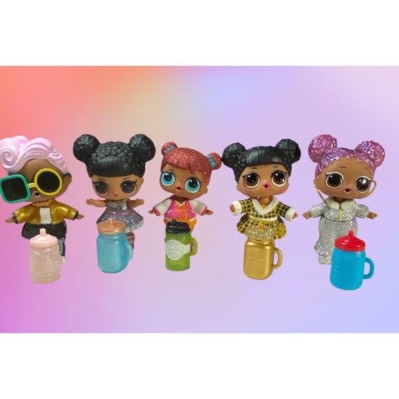 LOL Surprise Toy Dolls & Water Bottles Mixed Lot Play Set/Cake Toppers 10PC - Picture 1 of 10